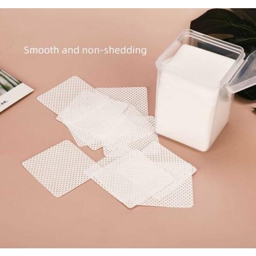 200Pcs/Box Cleaning Eraser Smooth Adhesive Remover Cotton False Eyelash Cleaner Paper Pad Nail Polish Art Cleaning Manicure Tool