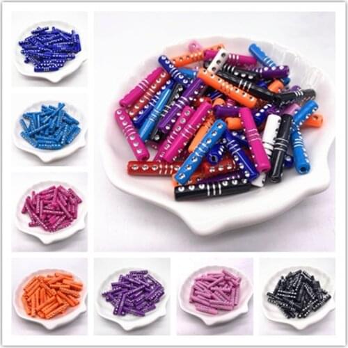 27x4mm 20pcs Cylindrical acrylic beads for Handmade Bracelet Jewelry Making DIY Accessories