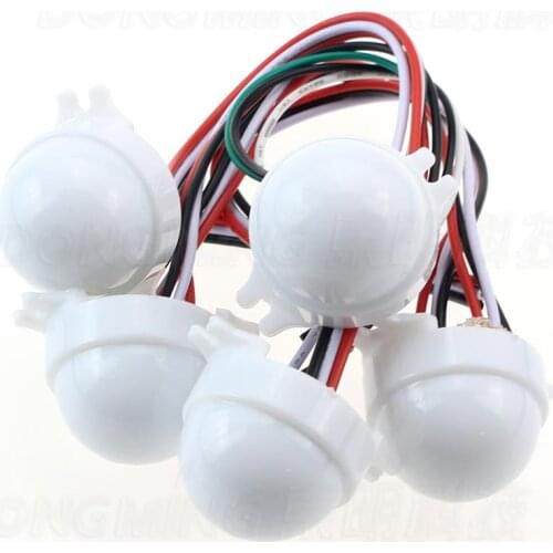 300pcs/lot WS2801 SMD 5050 led pixel module Ball string light lamps RGB waterproof IP68 0.72W point lighting for outdoor