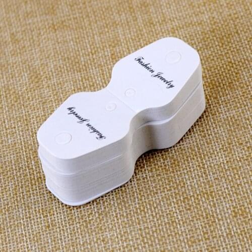 30x70mm White Necklace Display Card For Tag Labels Jewelry Hair band Labels 200pcs Wholesale