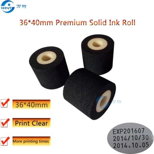 36*40MM Energy Saving Black Hot Printing Ink Roll for 380f Ink Coding Machine sponge ink roller for hot stamping printer