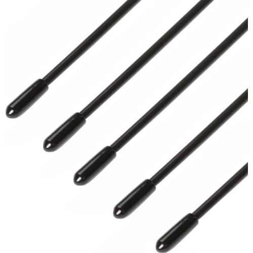 5pcs 15cm Plastic Protection Antenna Tube with Caps for Futaba FrSky Jumper Receiver (Black)
