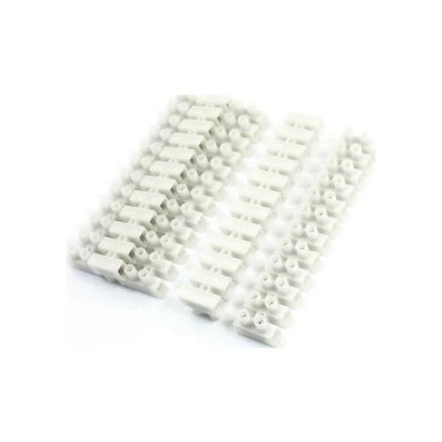 5pcs 300V 35A 12P Double Row Covered Barrier Screw Terminal Block Strip