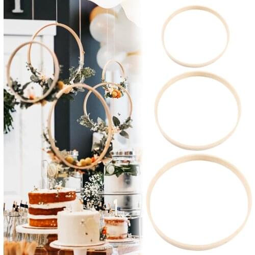 8-40cm Round Wooden Frame Embroidery Hoop Tools Hoop Circle Bamboo Circle For Decoration Hand DIY Art Craft Sewing Tools