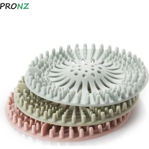 Sink Sewer Filter Floor Drain Strainer Water Hair Stopper Bath Catcher Shower Cover Kitchen Bathroom Anti Clogging Silicone Pads