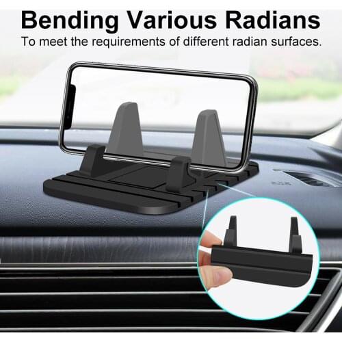 Car Phone Holder Dashboard Nonslip Mat Phone Holder Rubber Mount Pad Mobile Phone Stand Bracket For Samsung Xiaomi Mobile Holder