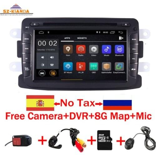 7"android 8.1 car gps navigation For Renault Duster Dacia Sandero Capture Lada Xray 2 Logan 3G WIFI sd radio stereo multimedia