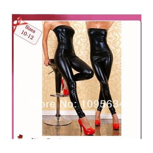 Free PP Ladies Sexy Sandy Grease 50s Jumpsuit 1950s Bad Sandy Fancy Dress Costume