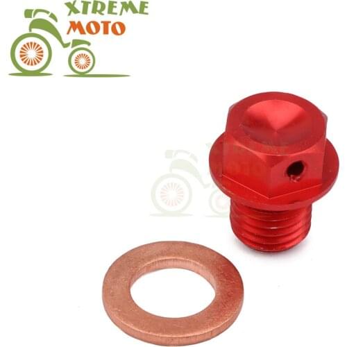 CNC M12*1.5 Magnetic Oil Sump Screw Drain Plug Bolt For HONDA ATC Big Red Foreman FourTrax Rancher Recon 125 185 200 250 400 500