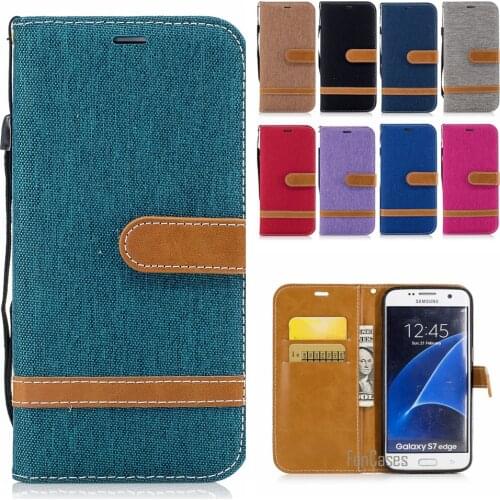 Colorful Wallet Case For Samsung Galaxy S8 Plus S7 Edge Denim Jeans Stand Case For Galaxy J7 2017 J5 A5 J3 A3 2016 Flip Capa Bag