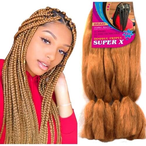 6Pieces 24Inches Easy Braiding Hair Kanekalon Jumbo Braids Soft Yaki Straight Synthetic Twist Crochet EZ Braid Hair Extensions
