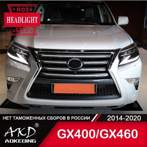 For Car LEXUS GX460 Head Lamp 2014-2020 Car Accessory Fog Lights Day Running Light DRL H7 LED Bi Xenon Bulb GX400 Headlights
