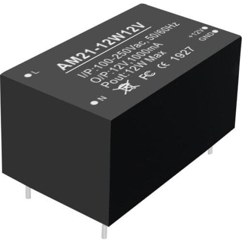 10PCs AC-DC Buck Module 110V~220V To 5V 12V 12W 2.4A Switch Power Supply Module Isolated Module for Security Alarm BARY AM21-12W