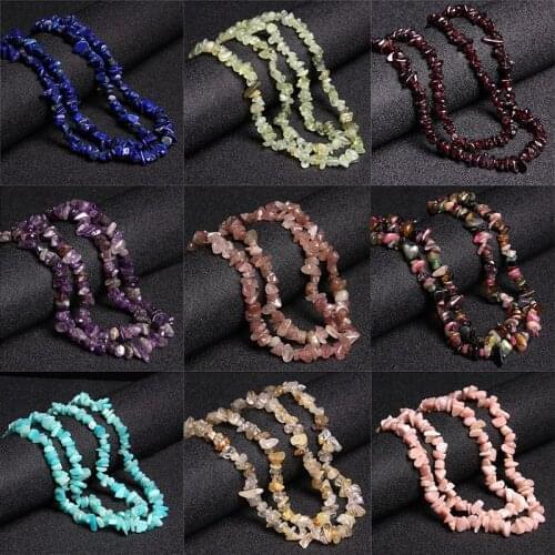 Irregular Freeform Chip Gravel Beads 5-8MM Natural Stone Amethysts Fluorite Lapis Lazuli Chips Beads for DIY Jewelry Making