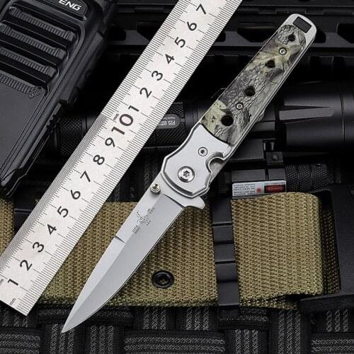 195MM Pocket Knife Outdoor Household Portable Folding Knife Wilderness Survival Tactical Gift Collection Tool