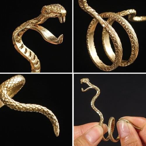 Snake Cigarette Holder Ring Copper Unbreakable Adjustable Open Fit All Fingers & 8mm Size Cigarettes Smoking Accessories