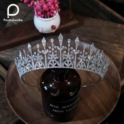 Luxury Корона Cubic Zirconia Wedding Tiaras And Crowns For Women Prom Headband Coronet Bride Hair Accessories Jewelry