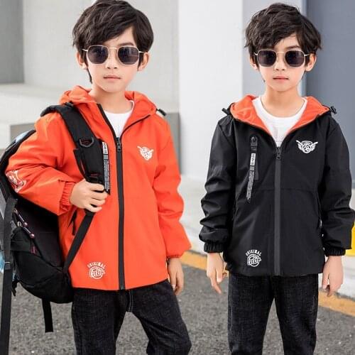 Two Wear Spring Autumn Boy Coat Jackets Overcoat Top Kids Teenage Gift Children Clothes Gift Formal School High Quality