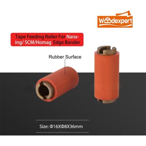 Edge Banding Tape Feeding Roller Rubber&Plastic for Automatic Edge Banding Machine Homag SCM Nanxing 4PCS One Lot