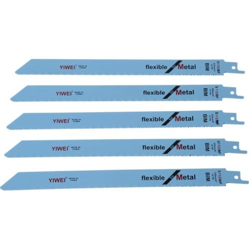 5 Pcs S1122BF Reciprocating Sabre Saw Blades 227mm 9" For Metal & Wood Cutting