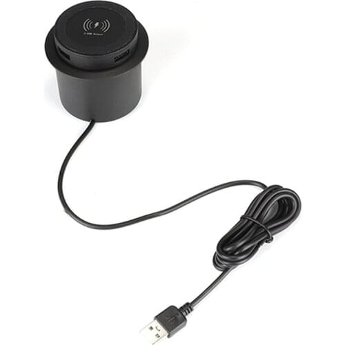 Top Deals 18W QI Wireless Charger Furniture Desktop Embedded Fast Wireless Charger for iPhone 12 11 Table Office Phone Charger