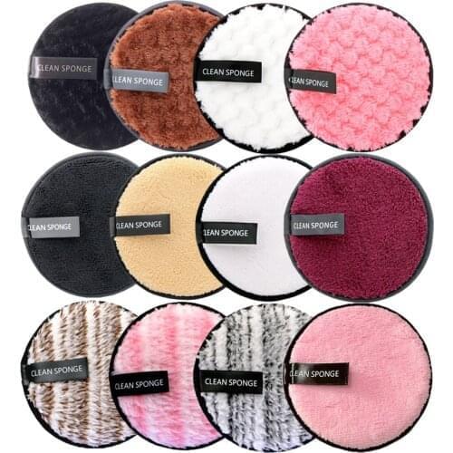 Reusable Makeup Remover Pads Cotton Wipes 100pcs Microfiber Make Up Removal Sponge Cotton Cleaning Pads Tool