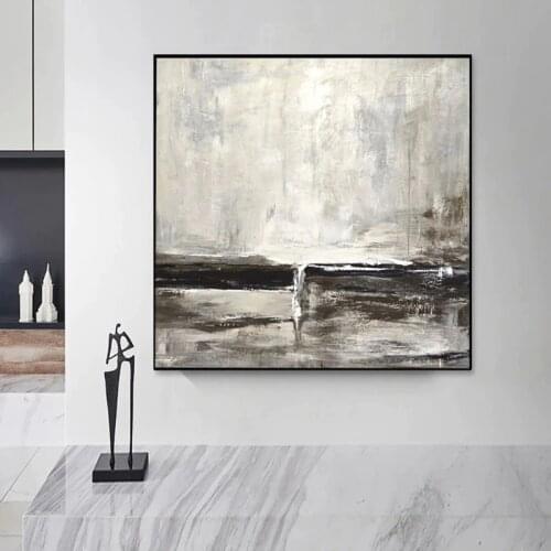 Sky Abstract oil painting on canvas Square Contemporary paintings Art Modern Artwork on Canvas Ready to Hang Interior Design