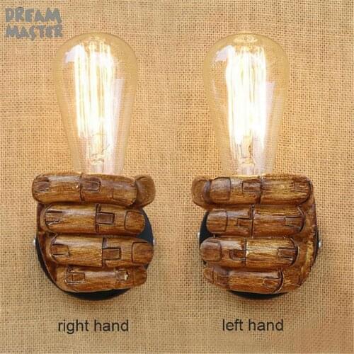 Nordic Loft Style Resin Metal Wall Sconce Art Decor left hand right hand bedside Wall Light For Home Wall Lamp Indoor Lighting