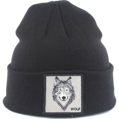 New Wolf Animal Hat Kids Skullies Beanies Boys Girls Winter Cap Thick Knitted Hats For Children