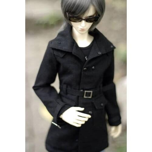 1/6 1/4 1/3 scale BJD clothes Black woolen jacket coat for BJD/SD YOSD MSD SD13 SD17 uncle doll accessories C0155