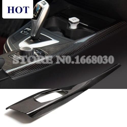 Carbon Fiber Interior Console Multimedia Panel Cover Trim For BMW 1 Series F20 F21 2012-2019 1pcs Car Accessories Car Trim