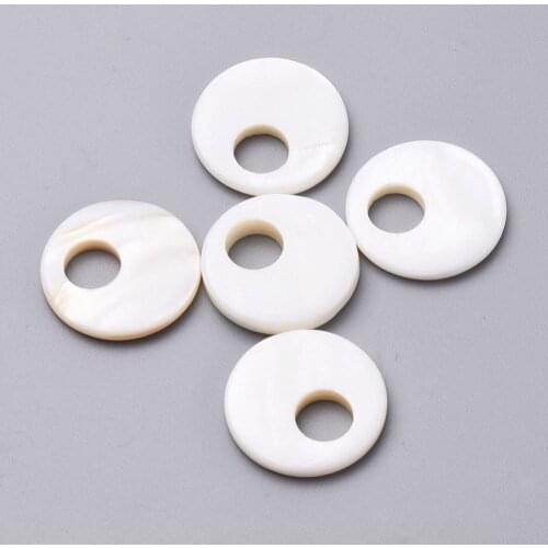 20pcs Flat Round Freshwater Seashell Shell Beads for bracelet necklace jewelry DIY making Decor 20.5x3mm, Hole: 7mm F65