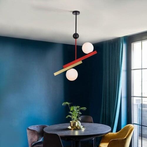 Nordic creative art design Pendant lights restaurant childrens room bedside clothing store color decorative Pendant lights