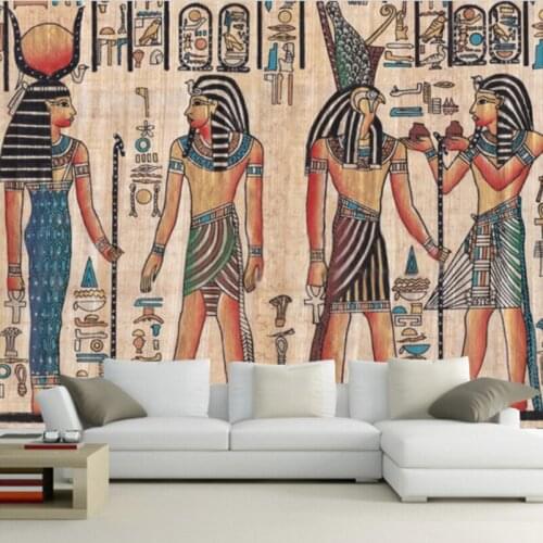 Custom Wallpaper 3D Retro Egyptian Photo Wall Mural Restaurant Cafe Living Room Personality Interior Decor Wall Papers For Walls