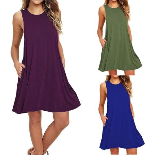 Pregnancy Clothings Casual Dress Candy Colors Pocket Sport Dress Plus Size S M L XL XXL Maternity Vest Dresses