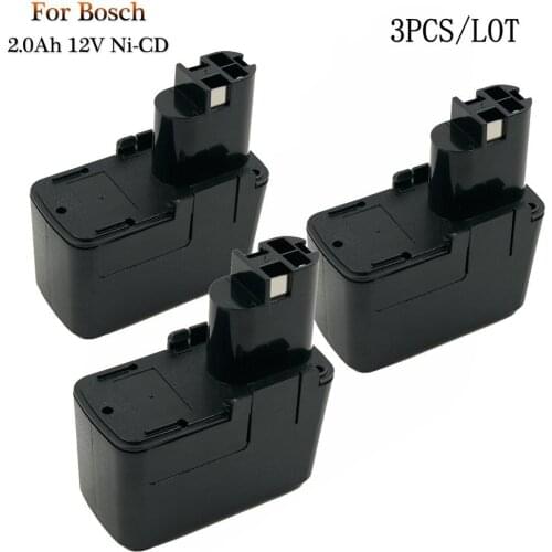 3PCS BAT011 BH1214N Replacement Rechargeable Battery 12V 2000mAh NI-CD for Bosch Power Tools GSR 12VPE-2 PSB 12VSP-2 PSR12VES-2