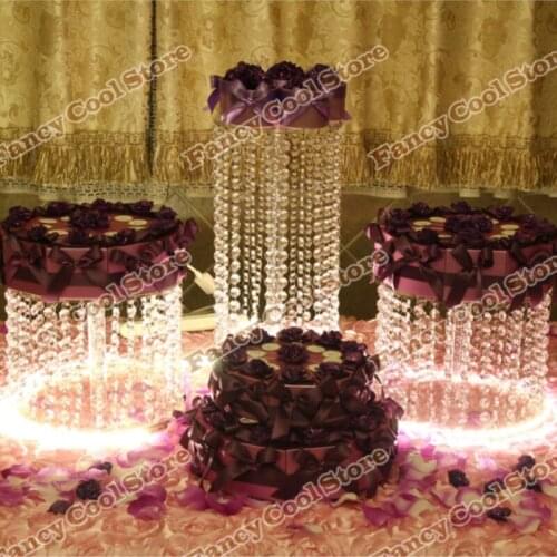 Wedding crystal cake stand wedding decoration party prop wedding centerpiece 3pcs/lot Wedding crystal cake display 03D2