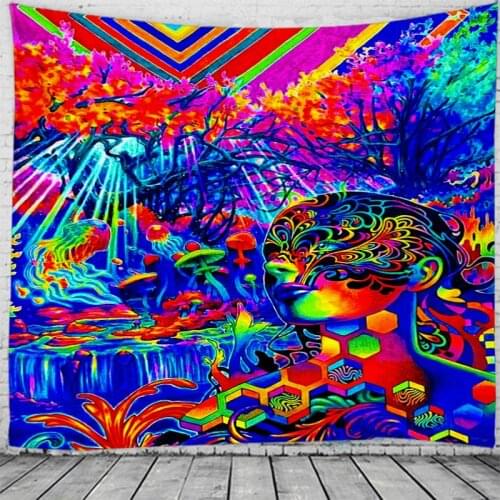 Creative 3D Dreamlike Fancy Painting Tapestry Wall Hanging Bed Spread Beach Towel Table Cloth Yoga Mat 250CM*180CM Large Size