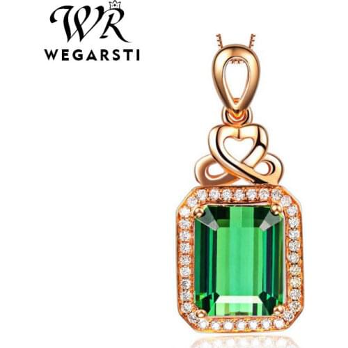 High Quality Emerald Necklace Jewelry Pendant Necklace Vintage Silver 925 Sterling Chain Jewelry Accessories Best Friend
