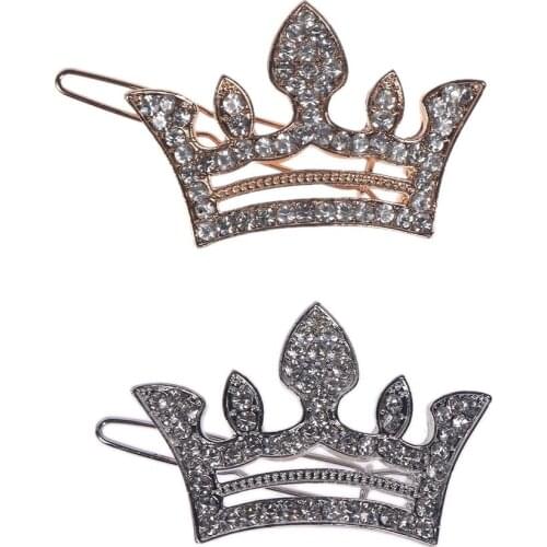 1Pcs Retro Vintage Crystal Women Hairpins Mini Rhinestone Butterfly Crown Hair Claw Clips Barrettes Hair Styling Accessories