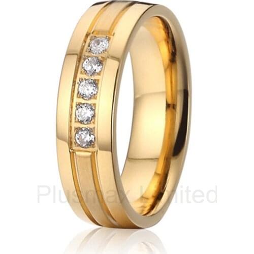 China factory Matching women wedding rings set titanium band finger ring jewelry
