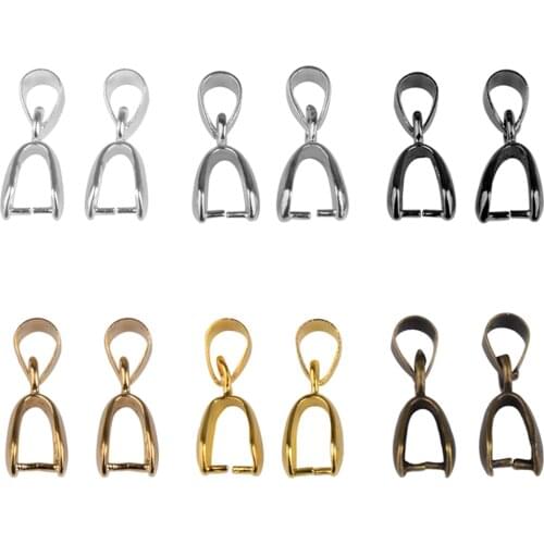 10pcs/lot Melon Seeds Buckle Pendants Clasps Copper Charm Bail Beads Connectors Clips For DIY Jewelry Making Necklace Supplies