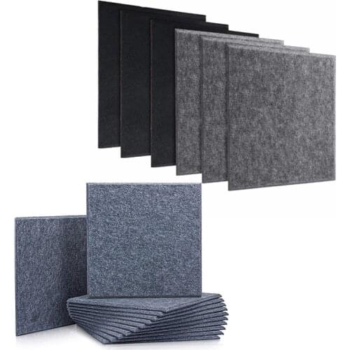 18 Pcs Acoustic Absorption Panels,Beveled Ceramic Tiles for Sound Insulation,Suitable for Homes and Offices,30X30X0.9cm