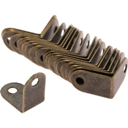 20Pcs Corners Decorative Antique Jewelry Wine Gift Box Wooden Case Corner Protector Guard Bronze Decorate Your Desk 15*9mm Iron
