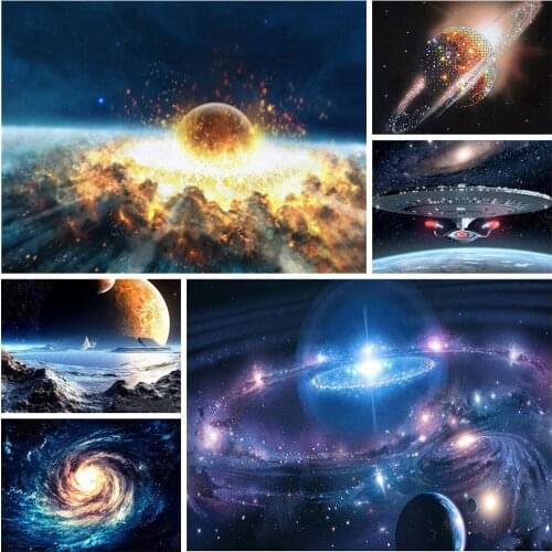 5D Diamond Painting Universe Marvellous Spectacle Full Square Diamond Embroidery Universe Scenery Rhinestone Pictures Home Decor