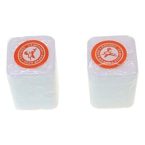 8pcs/lot Deer Brand Refined Camphor Tablets/blocks Natural Mothballs Pure Wardrobe Insect Prevent Repellent Use