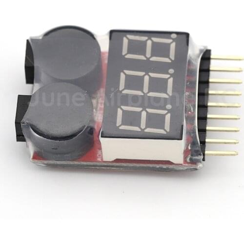 Aokoda 1-8S Lipo Battery Voltage Tester Low Voltage Buzzer Alarm Indicator