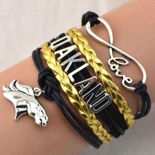 Infinity Love Oakland Bracelets & Bangles For Women And Men Hot Fashion Jewelry Wholesale