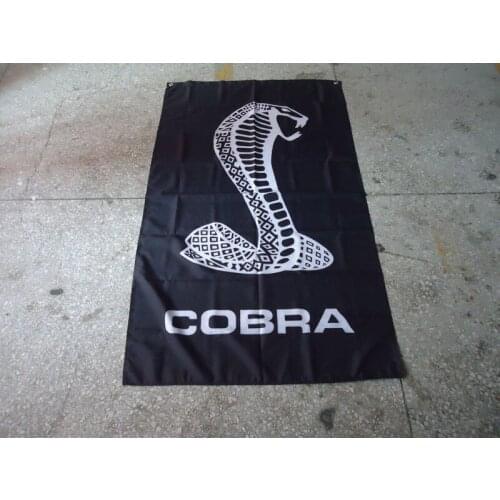 Free shipping 100% polyster cobra vertical black flag for car,cobra vertical black banner, 90X150CM size