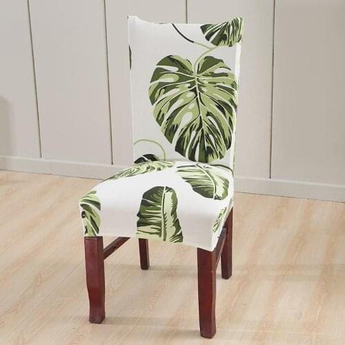 57 Red printed dining spandex chair covers washable removable big elastic seat covers slipcovers for banquet hotel